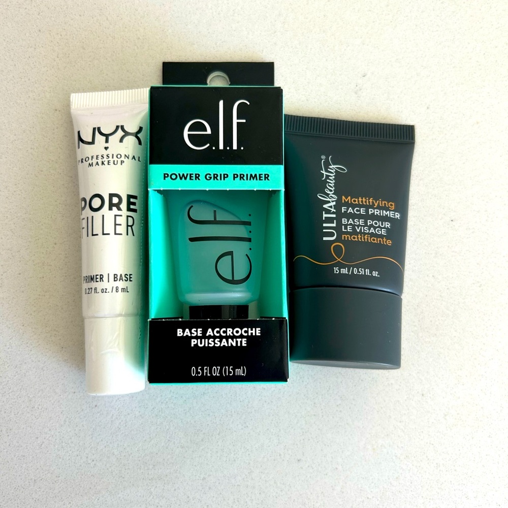 nyx, ulta beauty, e.l.f. cosmetics primers mini variety makeup set